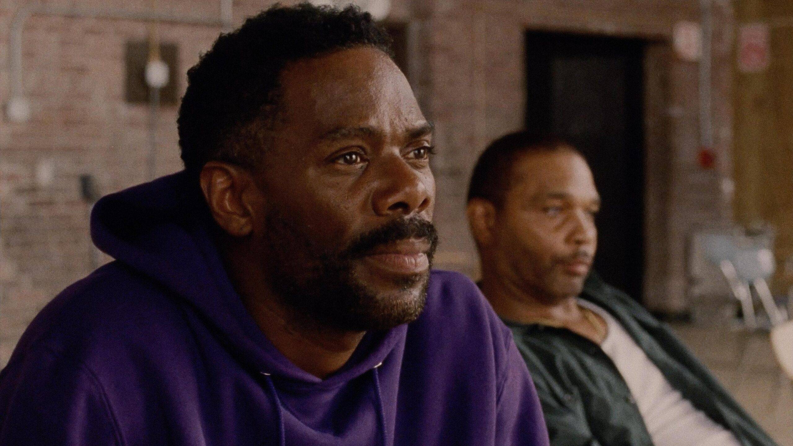 Still of Colman Domingo and Divine Eye Maclin sitting together in Sing Sing