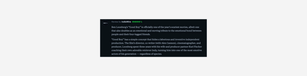 Good Boy on Letterboxd
