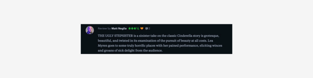 The Ugly Stepsister on Letterboxd