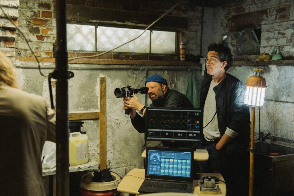 Yorgos Lanthimos and Robbie Ryan on Set of Bugonia | Courtesy of Focus Features